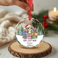 thumbnail image 3 of Personalized Text & Name Leopard Wearing Santa Hat Ornament, Leopard Christmas Ornament 2025, Customized Animal Lovers Glass Keepsake Ornaments, Custom Animal Xmas Tree Decor Gift for Kids Boys Girls, 3 of 6
