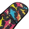 thumbnail image 2 of Dailycode Double Sided Oven Mitt with Loop Heat Resistant Kitchen Long Potholders 7" x 35" Colorful Sharks, 2 of 6