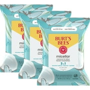 Burt's Bees Micellar Facial Towelettes With Coconut and Lotus, 99.5 Percent Natural Origin, 30 ct. Package (3-Pack)
