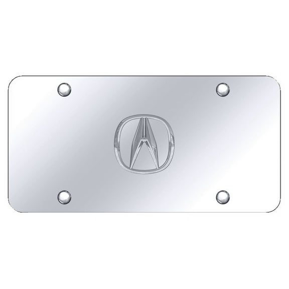 Automotive Gold Acura Logo 'No Fill' Chrome on Chrome Plate (ACU.P.CC)