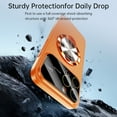 thumbnail image 6 of Nalacover for iPhone 16 Plus Case with Magnetic Invisible Kickstand Compatible with MagSafe,for Women Men Logo View Window Large Viewport Design Hard PC Camera Lens Protector Phone Case,Orange, 6 of 6