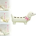 thumbnail image 1 of Cute Design Ceramic Toothbrush Holder with 4 Compartment Bathroom Storage Organizer for Countertop, 1 of 3