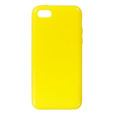 Yellow Rubber - DreamWireless Crystal TPU Rubber Candy Skin Case Cover For Apple iPhone 5C, Yellow