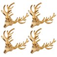 thumbnail image 1 of 4 piezas Cabeza de ciervos Anillos de servilleta de navidad, 1 of 5