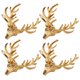 thumbnail image 1 of KAKOWELY 4 anillos de servilleta con forma de cabeza de ciervo, hebillas para servilletas navideñas, decoración para fiestas navideñas y cenas., 1 of 4