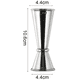 thumbnail image 1 of Jigger de acero inoxidable para cócteles, jigger para chupitos, vaso medidor para licor, suministros para barman, jiggers medidores, jigger japonés para bar, coctelería y fiestas, 1 of 4