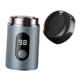 thumbnail image 2 of Afeitadora eléctrica para hombres, afeitadora facial sin dolor, USB, portátil para coche azul, 2 of 9