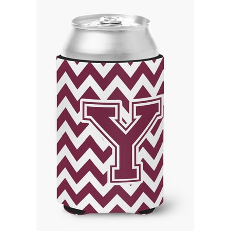 

Letter Y Chevron Maroon and White Can or Bottle Hugger