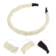 thumbnail image 2 of Unique Bargains 1 Pc Classic Elegant Pleated Headband for Women for Girls 6.10"x5.12" Champagne, 2 of 4