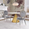 thumbnail image 6 of Meridian Furniture Brandy Grey Velvet Dining Chair, 6 of 6