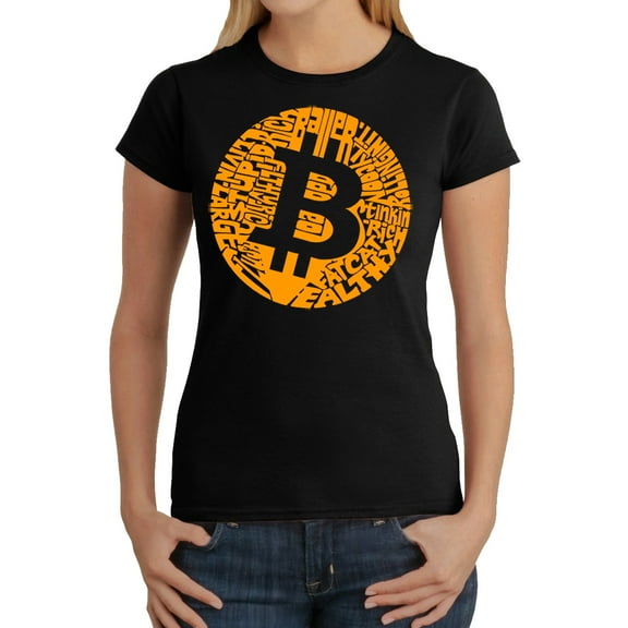 Women's Word Art T-Shirt - Bitcoin