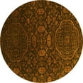 thumbnail image 1 of Ahgly Company Indoor Round Abstract Yellow Contemporary Area Rugs, 5' Round, 1 of 4