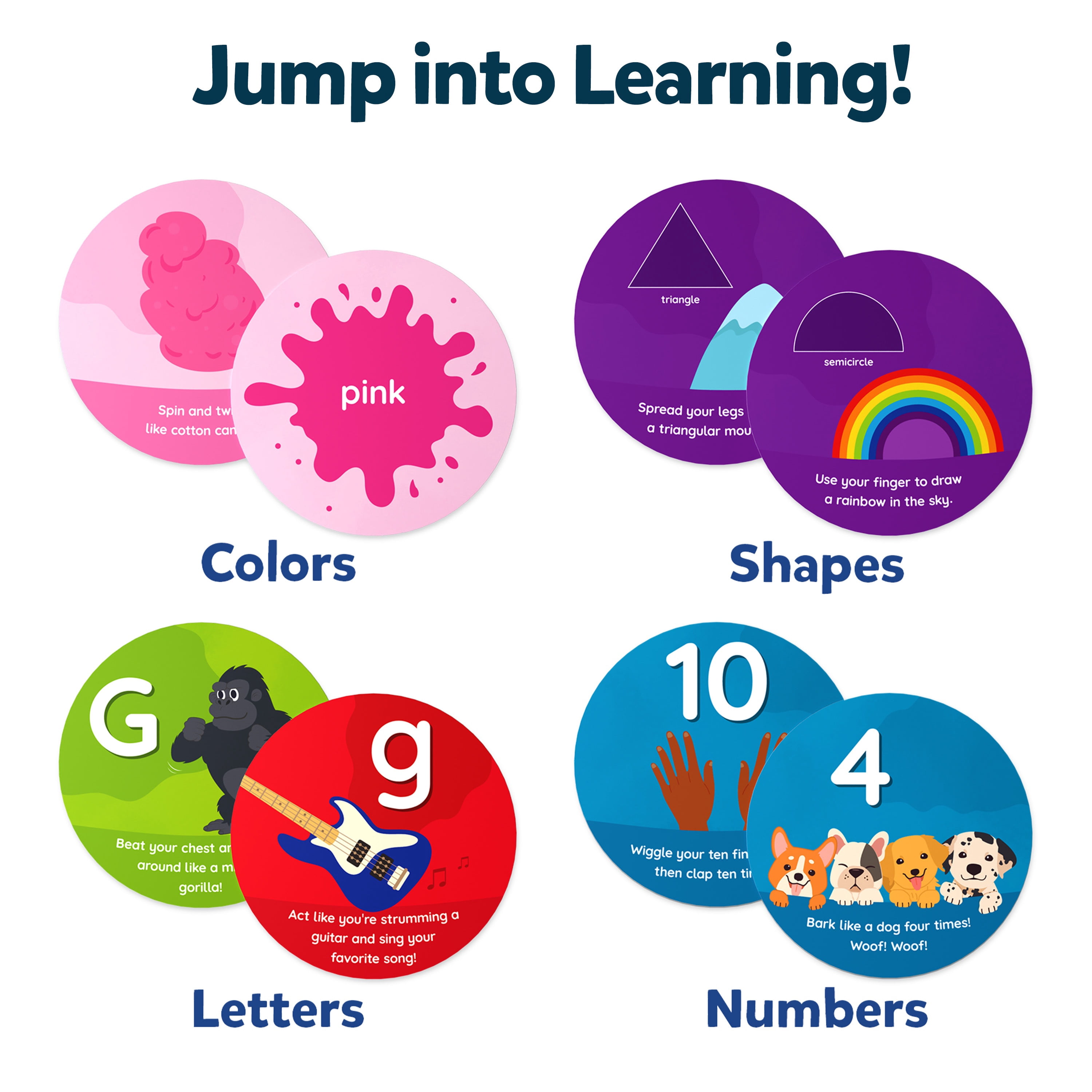 Skillmatics Jump and Learn, 40 Cards, Early Learning Flash Cards, Ages 2-5
