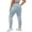 Blue, variant on Women's Wide Waistband Flare Leg Yoga Pants - Nylon/Spandex, S-XXL, High Waist, Solid Color, Activewear
