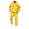 thumbnail image 1 of Male Casual Solid Two Piece Hooded Sports Suit Pocket Raglan Sleeve Hoodies Drawstring Pant Set Men Regular Suits Mens Ruffle Tux Casual Suit Big And Tall Men Suits Formal Suits for Men And Outfits, 1 of 4