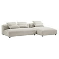 thumbnail image 4 of Solace2-Piece Modular Upholstered Fabric Sectional Sofa With Chaise in Salt, 4 of 10