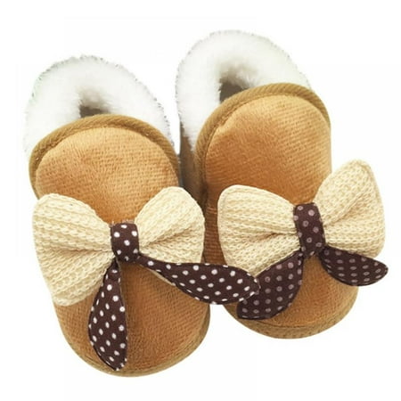 

Bullpiano Infant Baby Boots Boys Girls Cozy Fleece Slippers Snow Boots Winter Warm Crib Footwear