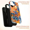 thumbnail image 4 of Nautical Collage Phone Case, Blue Orange Starfish Shell Cover for iPhone 17 16 15 14 13 12 11 Pro Plus Mini, 4 of 6