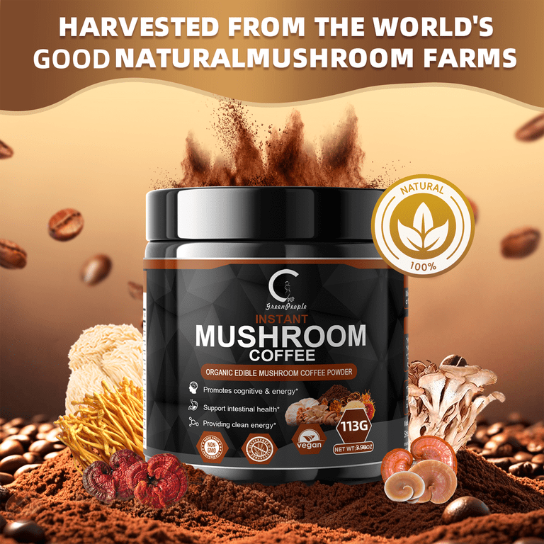 GPGP GreenPeople Organic Mushroom Coffee with 7 Superfood