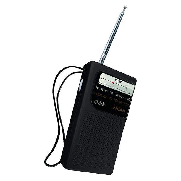 Coby Pocket Size AM/FM Radio, Black 1 Each