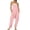Pink, variant on Stylish Women's Jumpsuit for Yoga Training and Casual Wear Square Neck Design Sleeveless Ribbed Fabric for Comfort and Flexibility