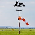 thumbnail image 6 of Cats Weather Vane Cat Butterfly Weathervane Wind Vane Iron Weathercock Animal Metal Weather Vane Garden Farmhouse Roof Garden Patio Yard Decorative Sign Outdoor Decoration Making DIY, 6 of 9