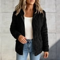 thumbnail image 6 of NominalSnug Fuzzy Fleece Jackets for Women Full Zip up Long Sleeve Coat Stand Collar Outwear Thicken Winter Warm Colthes, 6 of 8