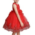 thumbnail image 2 of Juslio Dresses for Girls Round Neck Kids Flower Clothing Sleeveless Girl Dress, 2 of 7