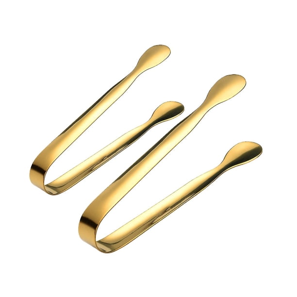 Pinzas de azúcar para cubitos de hielo de acero inoxidable, 2 uds., para fiesta de té, cafetería, servicio de comida