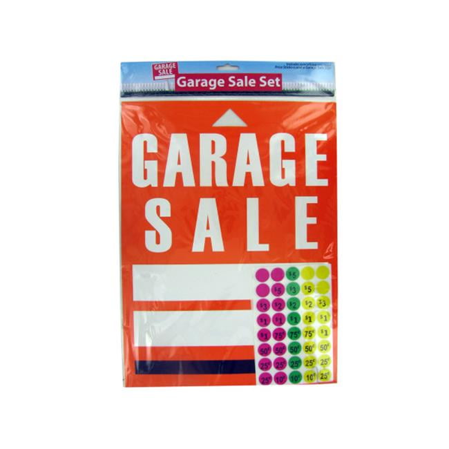 Bulk Buys GL19096 Garage Sale Sign and Sticker Set Pack of 96