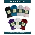 PAVILIA White Women Robe Fleece Plush Soft, Fluffy Fuzzy Cozy Warm