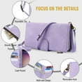 thumbnail image 3 of for Samsung Galaxy S22 Ultra Wallet Case with Card Holder for Women Men, Phone Case RFID Blocking PU Leather Flip Shockproof Cover with Shoulder + Wrist Strap Zipper Credit Card Slots Stand, Purple, 3 of 6