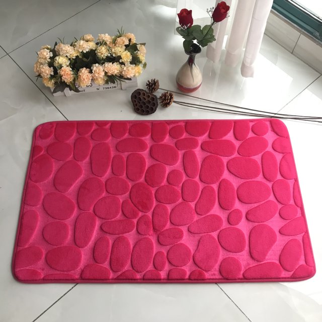 Alfombra con relieve de piedra para entrada, alfombra para dormitorio, alfombra para cocina, alfombra absorbente antideslizante para baño