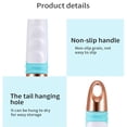 thumbnail image 5 of Electric Body Brush, Shower Massage Exfoliating Scrubber Soft Silicone USB Rechargeable Cleaning BrushBack Scrubber with 2 Speeds Long Handle 4 Brush Heads, 5 of 6