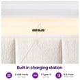 thumbnail image 4 of Greenstell Greenstell Full Size Bed Frame with Storage Headboard, LED Lights, Charging Station, 4 Drawers, Heavy-Duty Metal Platform Bed with USB & Type-C Ports,Off White, 4 of 7