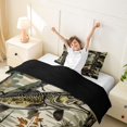 thumbnail image 3 of Castle Fairy Camo Frame Pike Fishing Graphic Twin Duvet Cover,Autumn Leaf Wild Game Hunting Layout Twin Bedding,Olive Tan,Black Reversible,2pcs,No Comforter,1 Duvet Cover and 1 Pillowcase, 3 of 6