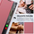 thumbnail image 6 of Phone Case for Samsung Galaxy S23 Plus Case, Smart Clear View Luxury Slim Mirror for S23 Plus Case with Kickstand, Leather Hard PC Flip Shockproof Protective Cover Samsung S23 Plus 5G Case, 6 of 7