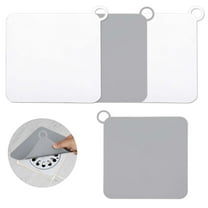 MODANU Drain Covers 4 Pack, 7.87" Drain Covers to Keep Bugs Out, Bathtub Drain Stopper, Shower Drain Cover, Shower Drain Cover Silicone Anti Odor (White, Grey)