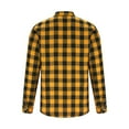 thumbnail image 4 of CCRFTGI Flannel Shirt for Men Causal Long Sleeve Plaid Shirts Lightweight Button Down Shirts Jacket Soft Winter Fall Shirts with Pockets Yellow L, 4 of 5