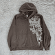 thumbnail image 2 of Sudadera con capucha tipo cárdigan con estampado artístico retro clásico Y2K Harajuku para mujer, camisa de manga larga con capucha para parejas, estilo hip-hop, 2 of 4