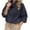 Navy, variant on Womens Windbreaker Jacket Fall Lightweight Stand Collar Zip Up Drawstring Hem Short Commute Coat with Pockets Loose Versatile Casual Outerwear Red M