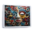 thumbnail image 2 of Designart "Geometric Mask In Mexican Art" Mexican Art Floater Framed Canvas Prints, 2 of 5