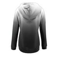 thumbnail image 5 of Titcea Hoodies for Women V-Neck Gradient Printed Oversized Drawstring Buttons Long Sleeve Hoodie with Pockets Loose Casual Pullover Sweatshirt, 5 of 6