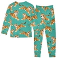 thumbnail image 2 of joogoo Cartoon Tigers Cute 2 Piece Long Sleeve Tee and Pants Cotton Pajama Set 8Y, 2 of 7