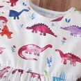 thumbnail image 6 of Lovebay Toddler Girls Dress Dinosaur Print Sleeveless Sundress Summer Apparel 18-24 Months, 6 of 9