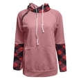 thumbnail image 4 of Blouse à Manches Longues 100 % Polyester avec Poche Individuelle Fluide Exquise Multicolore pour Femmes (Rose, m), 4 of 4