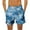 Navy Blue, variant on zfhfof Men's Hawaiian Shorts Summer Vacation Beach Shorts for Men Elastic Waist Drawstring Shorts with Pockets