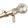 thumbnail image 2 of Domovina Emma 1" Single Curtain Rod-Color:Light Gold,Size:120"-170", 2 of 2