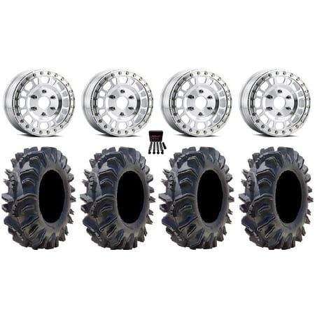 Method 412 Beadlock 15 Wheels Machined 34 Terminator Tires Can-Am Maverick R