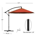 thumbnail image 2 of Pure Garden 10-Foot Offset Patio Umbrella with Crank and Base (Orange), 2 of 6